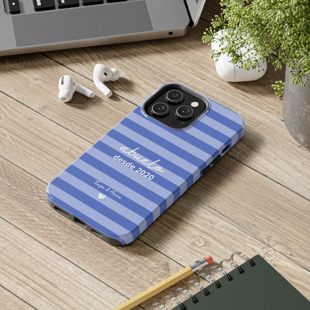 Funda personalizada para Papá o Abuelo con fecha y nombres