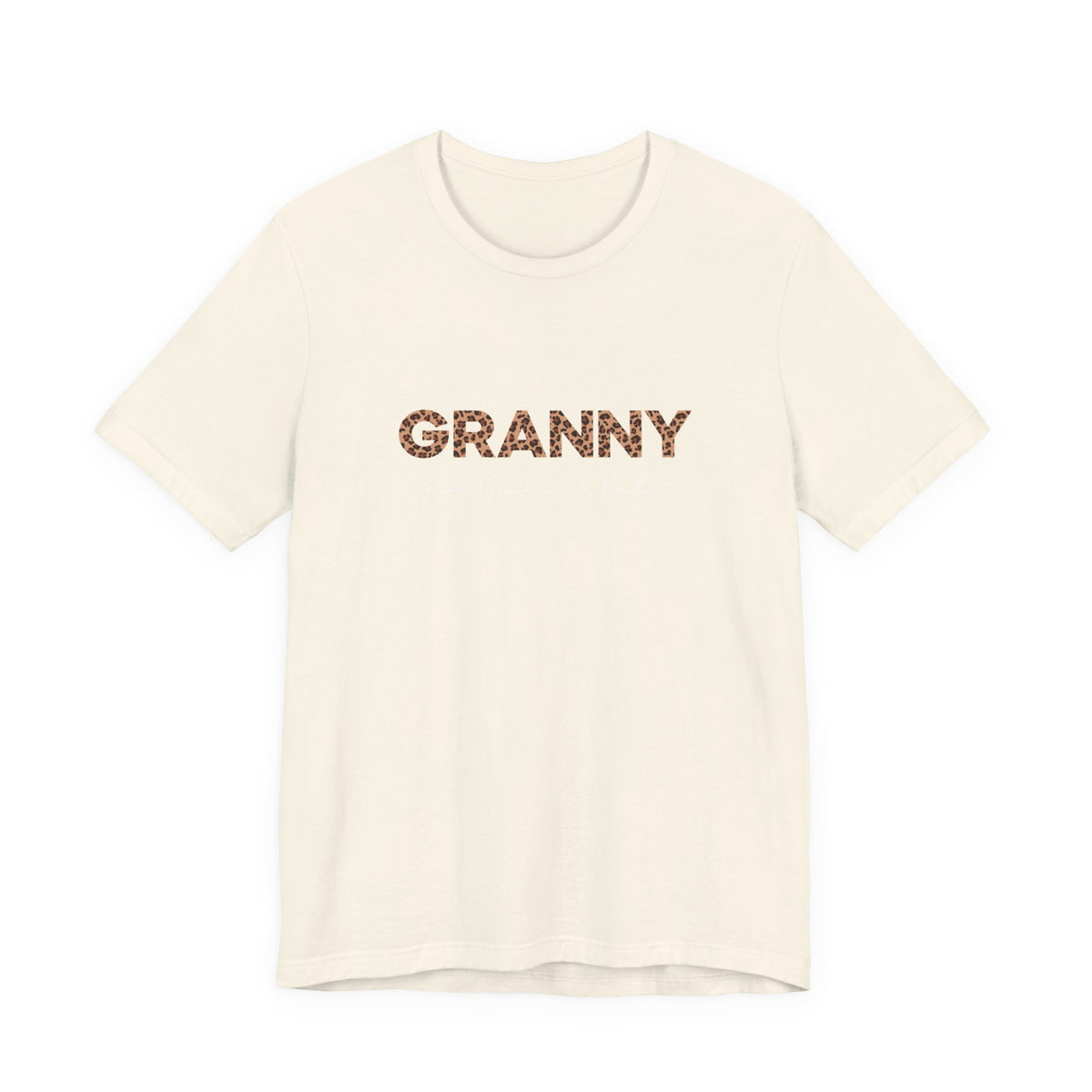 Camiseta personalizada de leopardo para abuela