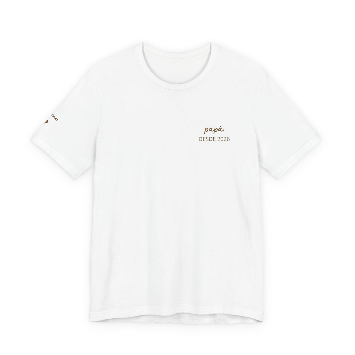 Personalized Dad T-shirt Embroidered with Date and Names
