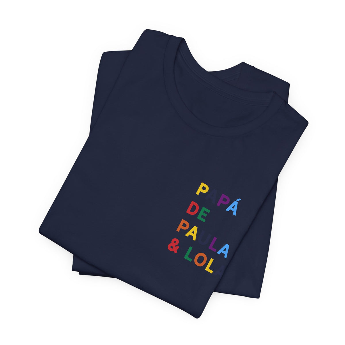 Camiseta Papá con nombre multicolor