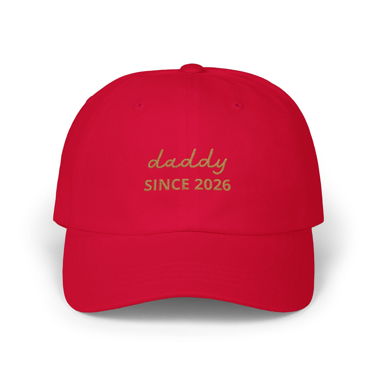 Gorra de papá con fecha bordada