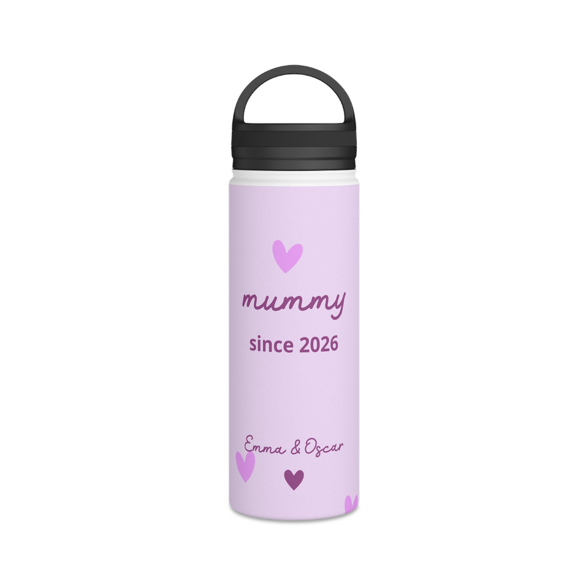 Botella de Agua "Mamá Desde" con Nombres Personalizados