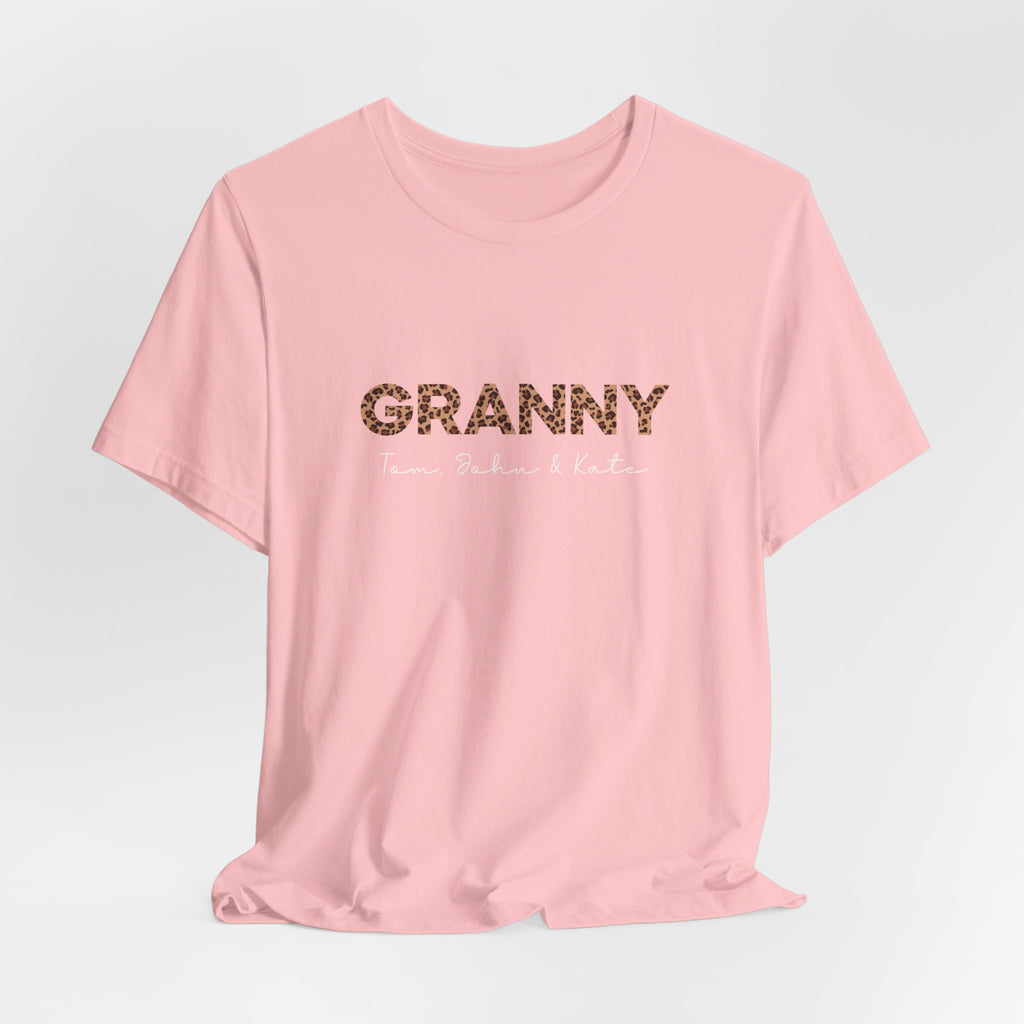 Camiseta personalizada de leopardo para abuela