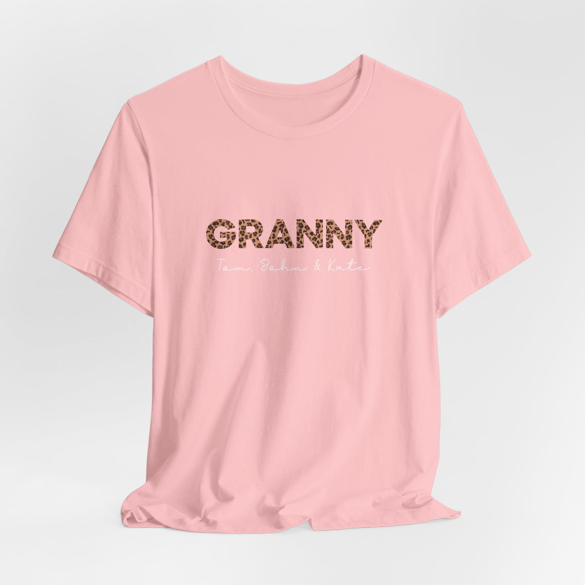 Camiseta personalizada de leopardo para abuela