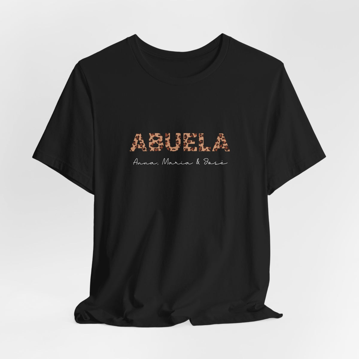 Camiseta personalizada de abuela con estampado de leopardo