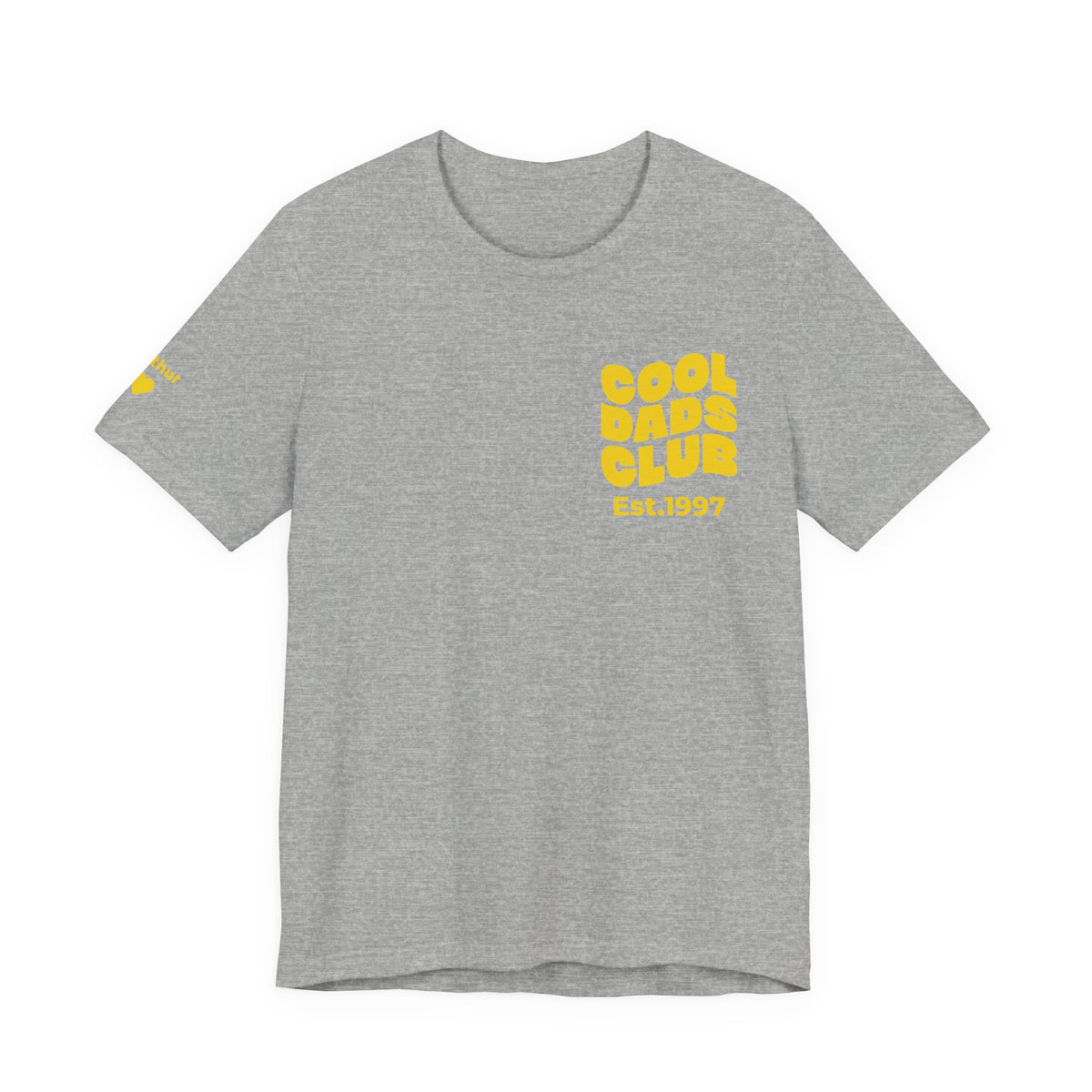 Camiseta Club de Padres Geniales y nombres en la manga