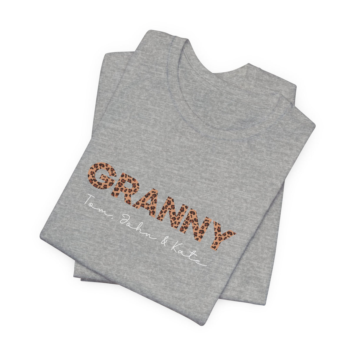 Camiseta personalizada de leopardo para abuela