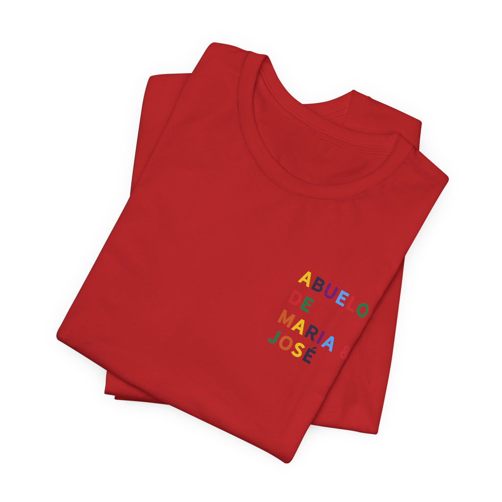 Camiseta Abuelo de con nombre multicolor