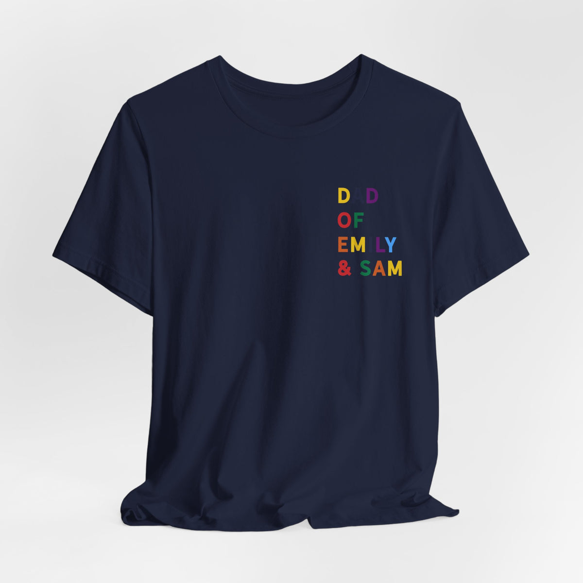 T-Shirt Dad of multicolored name daddy