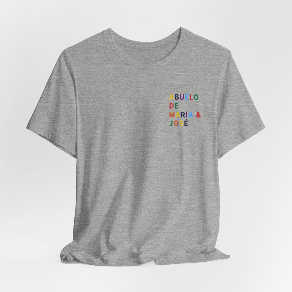 Camiseta Abuelo de con nombre multicolor