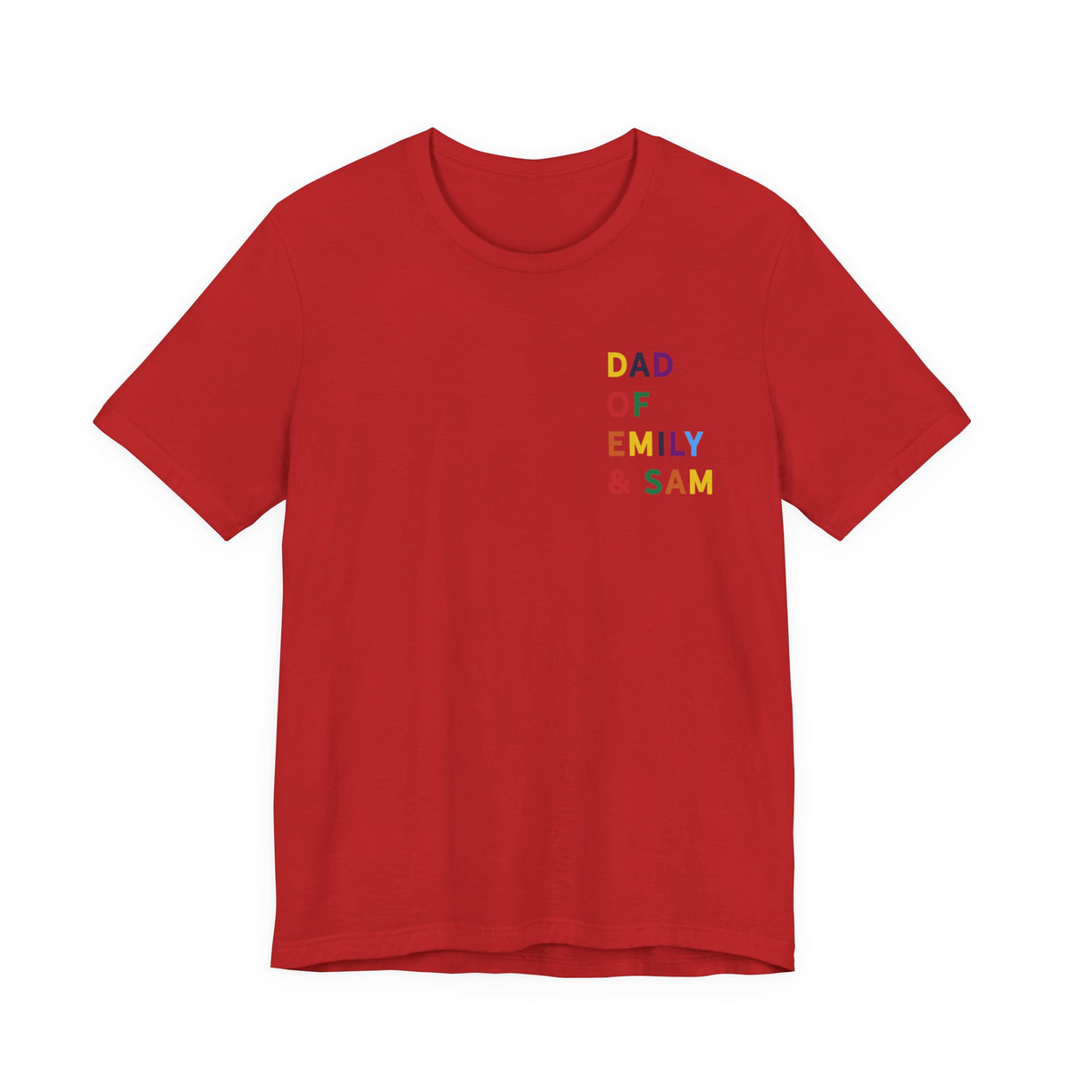 Camiseta Papá de nombre multicolor daddy