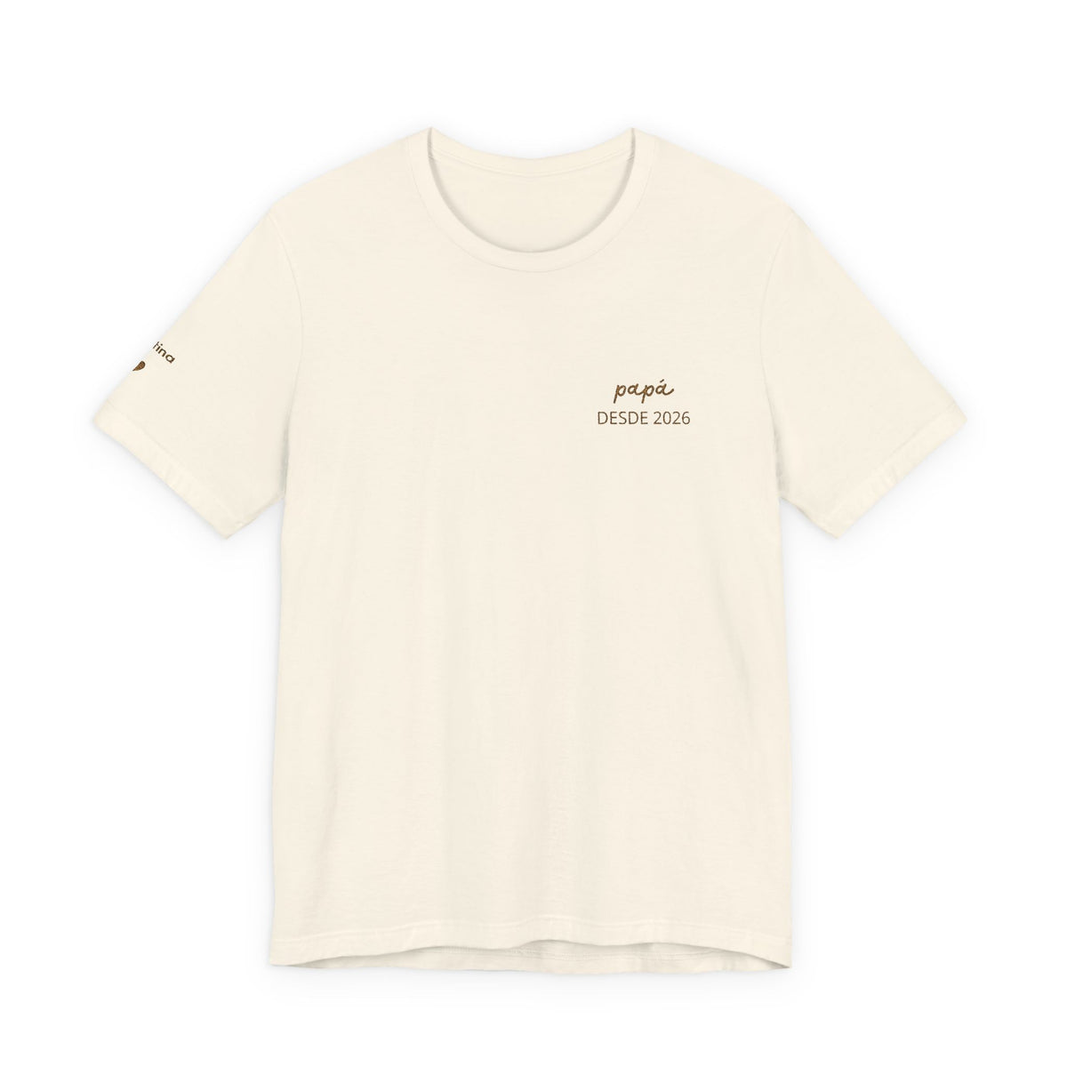 Personalized Dad T-shirt Embroidered with Date and Names