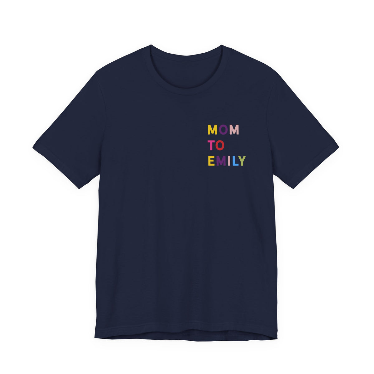 Camiseta multicolor con nombre de mamá