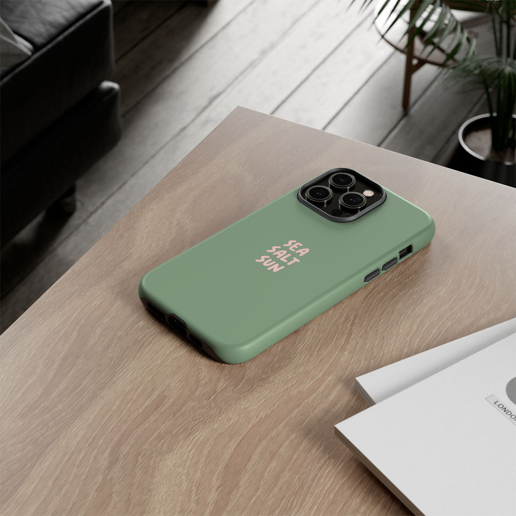 Phone Case Green color with custom text
