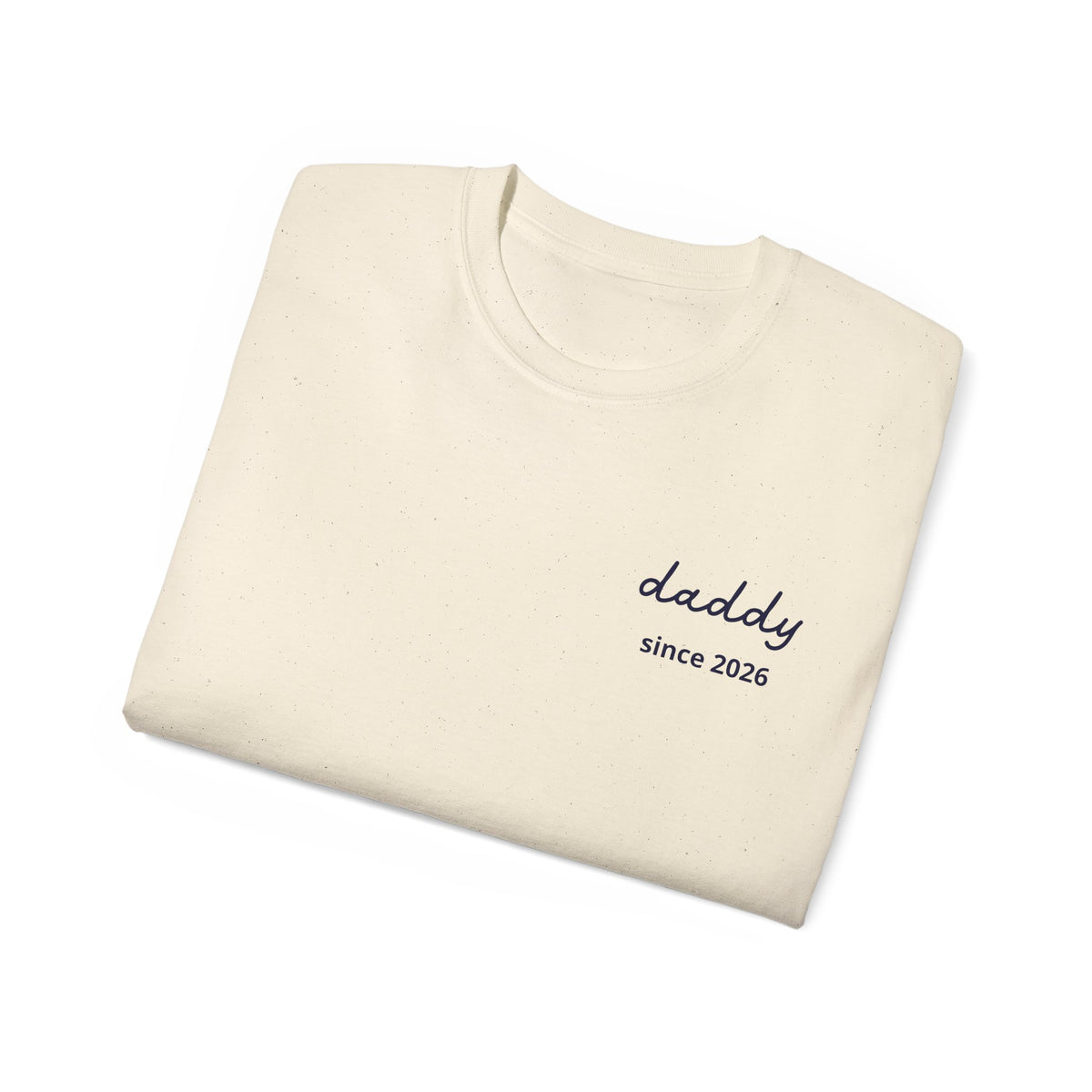 T-shirt Dad since date pinted on heart and first names on sleeve