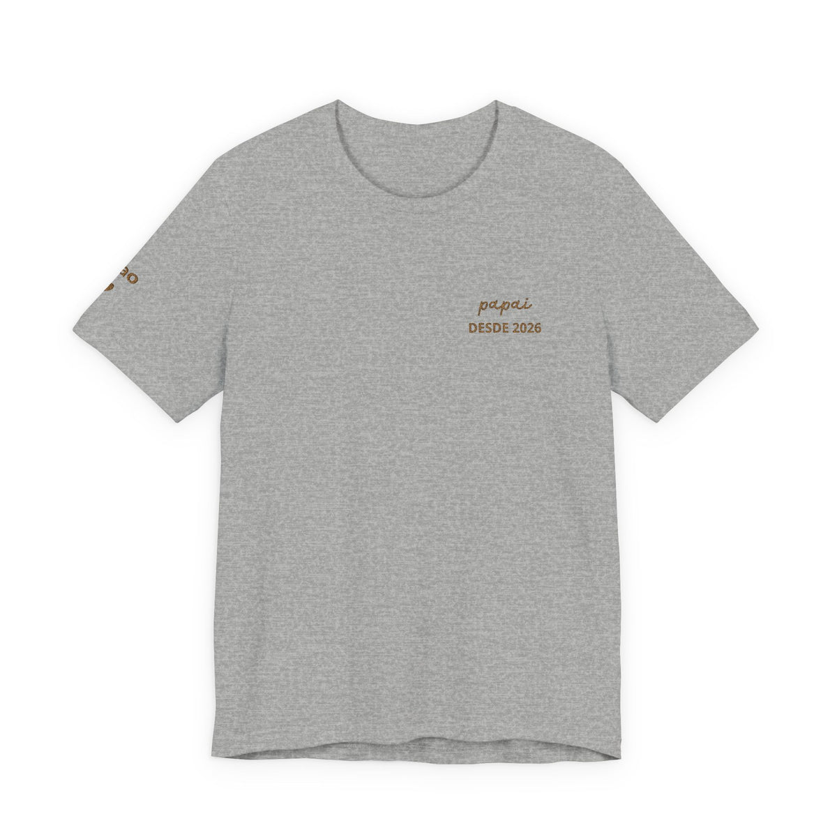 Camiseta Vovô com Data Bordada no Peito e Nomes na Manga