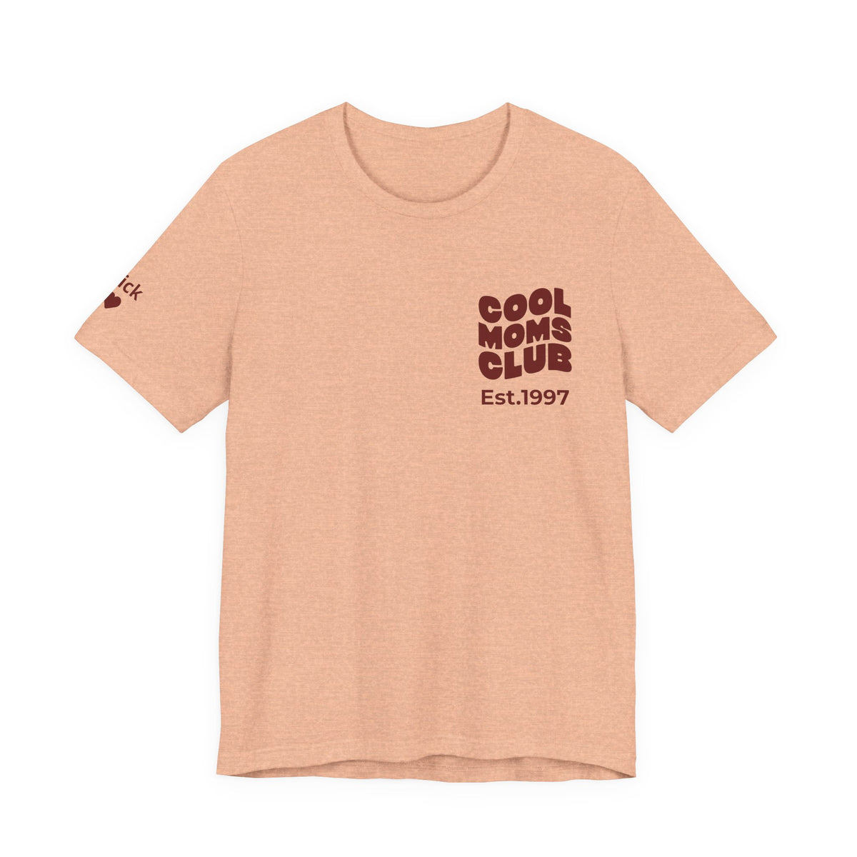 Camiseta: Club de mamás geniales y nombres propios en la manga