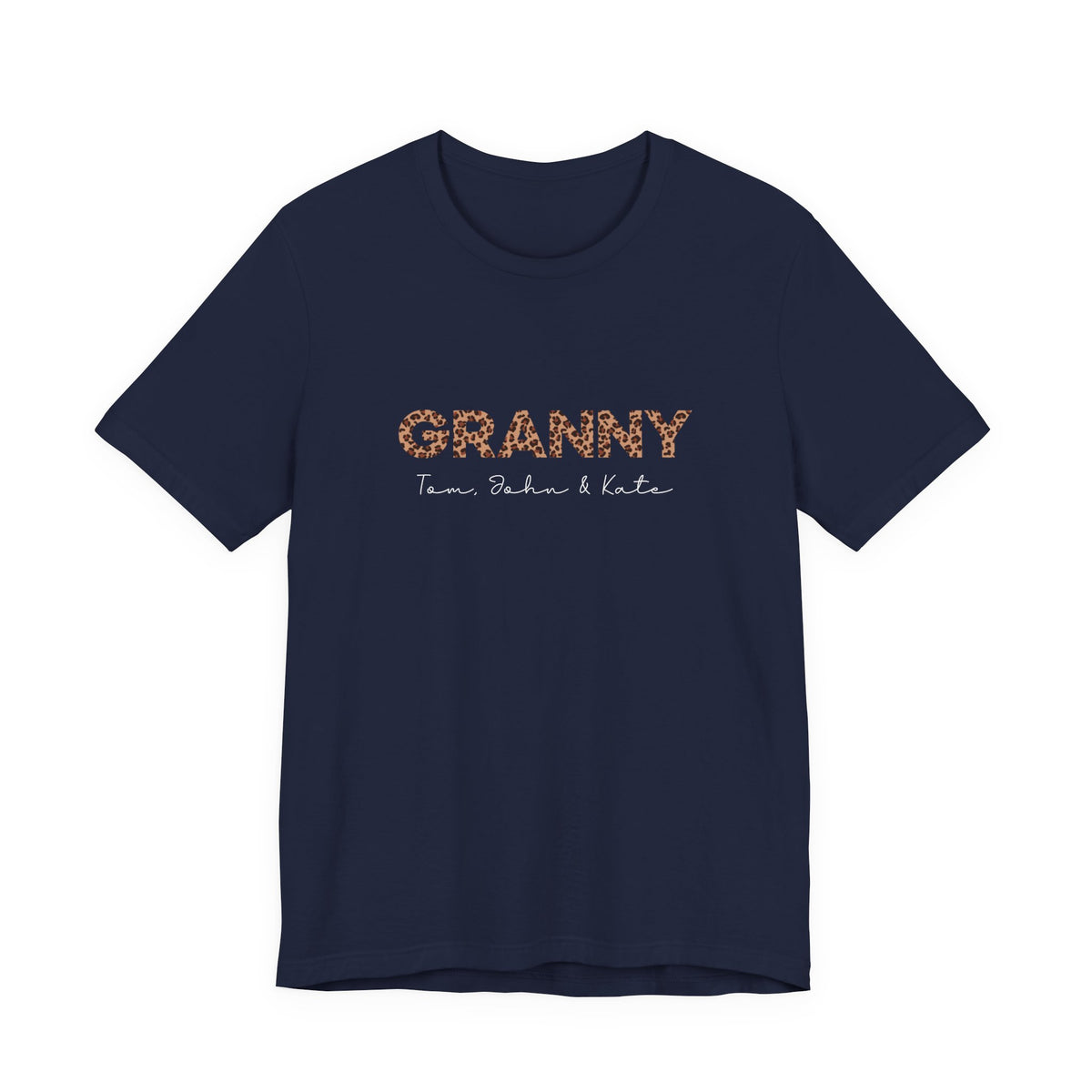 Camiseta personalizada de leopardo para abuela