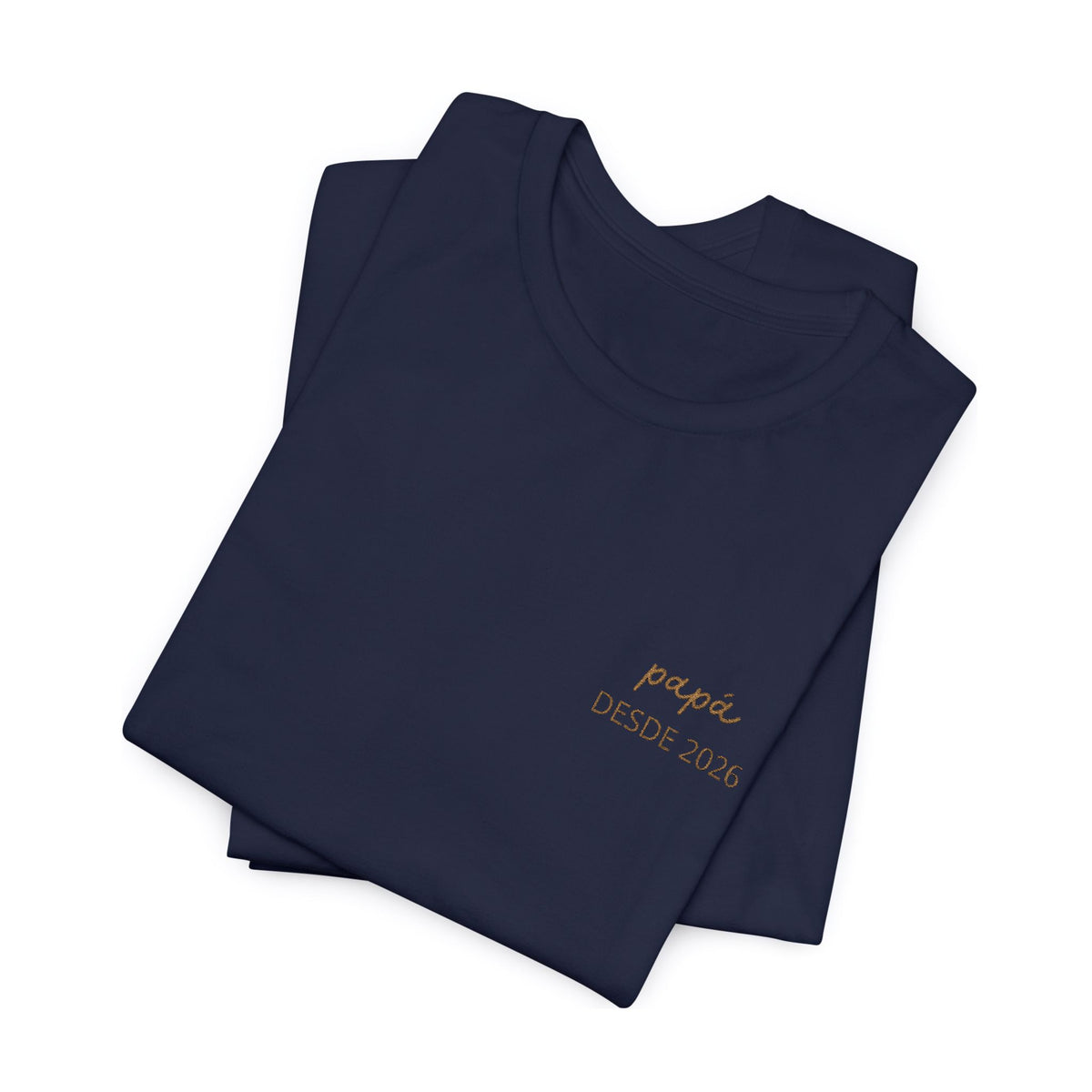 Camiseta Papá Personalizada Bordada con Fecha y Nombres