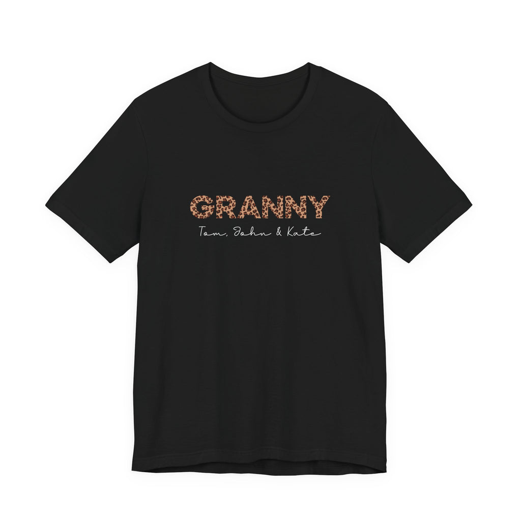 Camiseta personalizada de leopardo para abuela