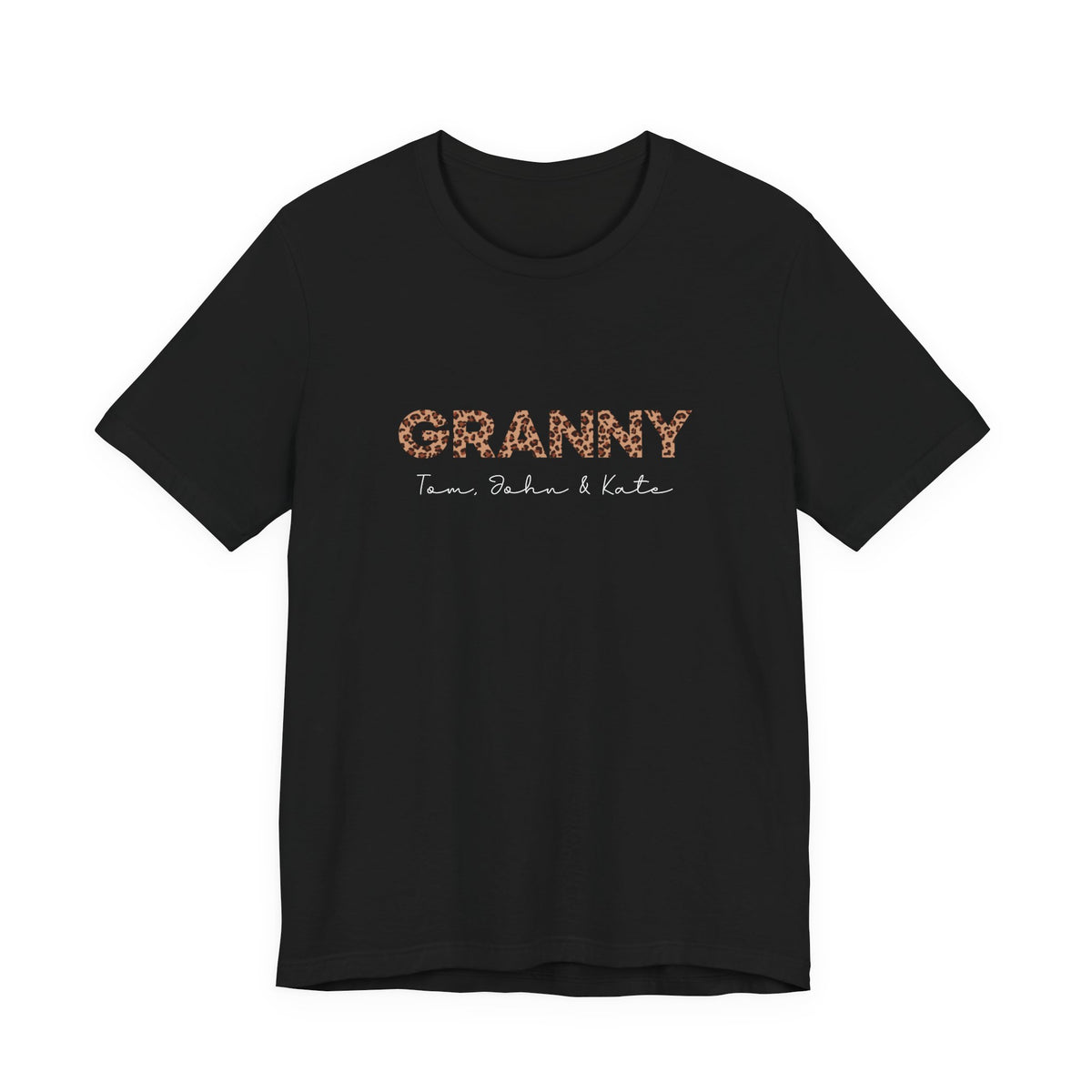 Camiseta personalizada de leopardo para abuela