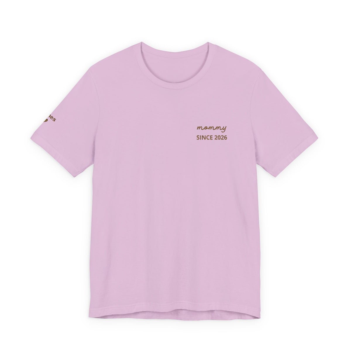 Camiseta Personalizada Mamá Est Corazón Bordado y Manga