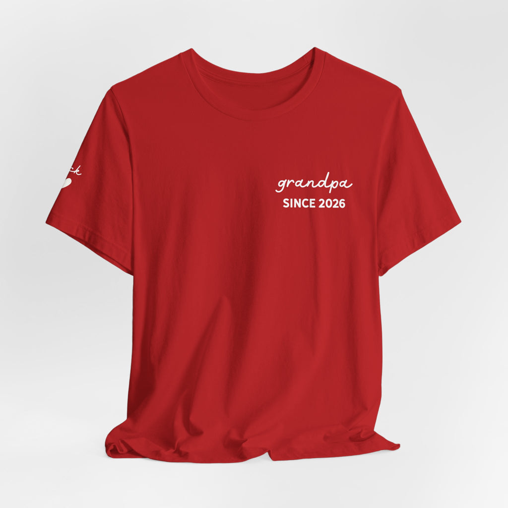 Personalized Grandpa Since T-Shirt Printed with Names