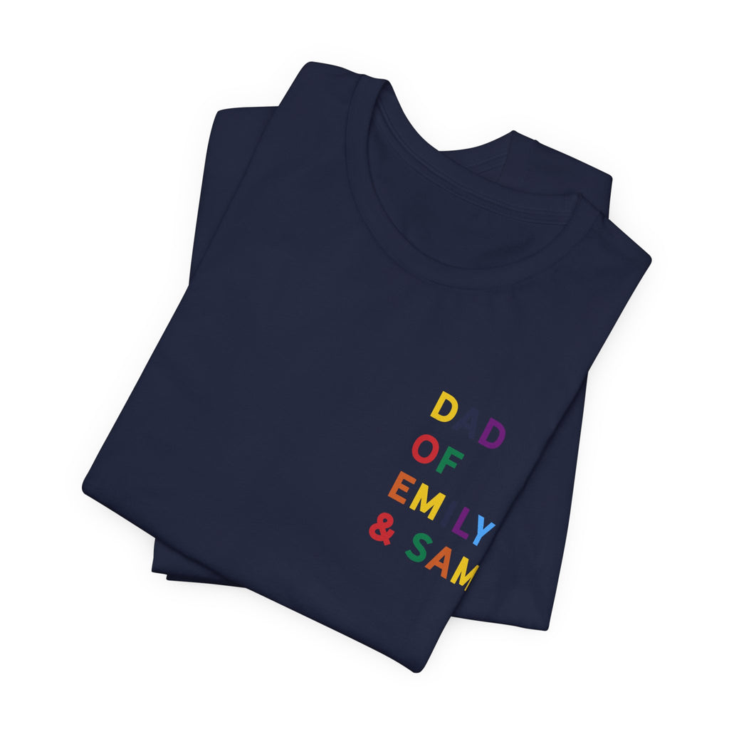 T-Shirt Dad of multicolored name daddy