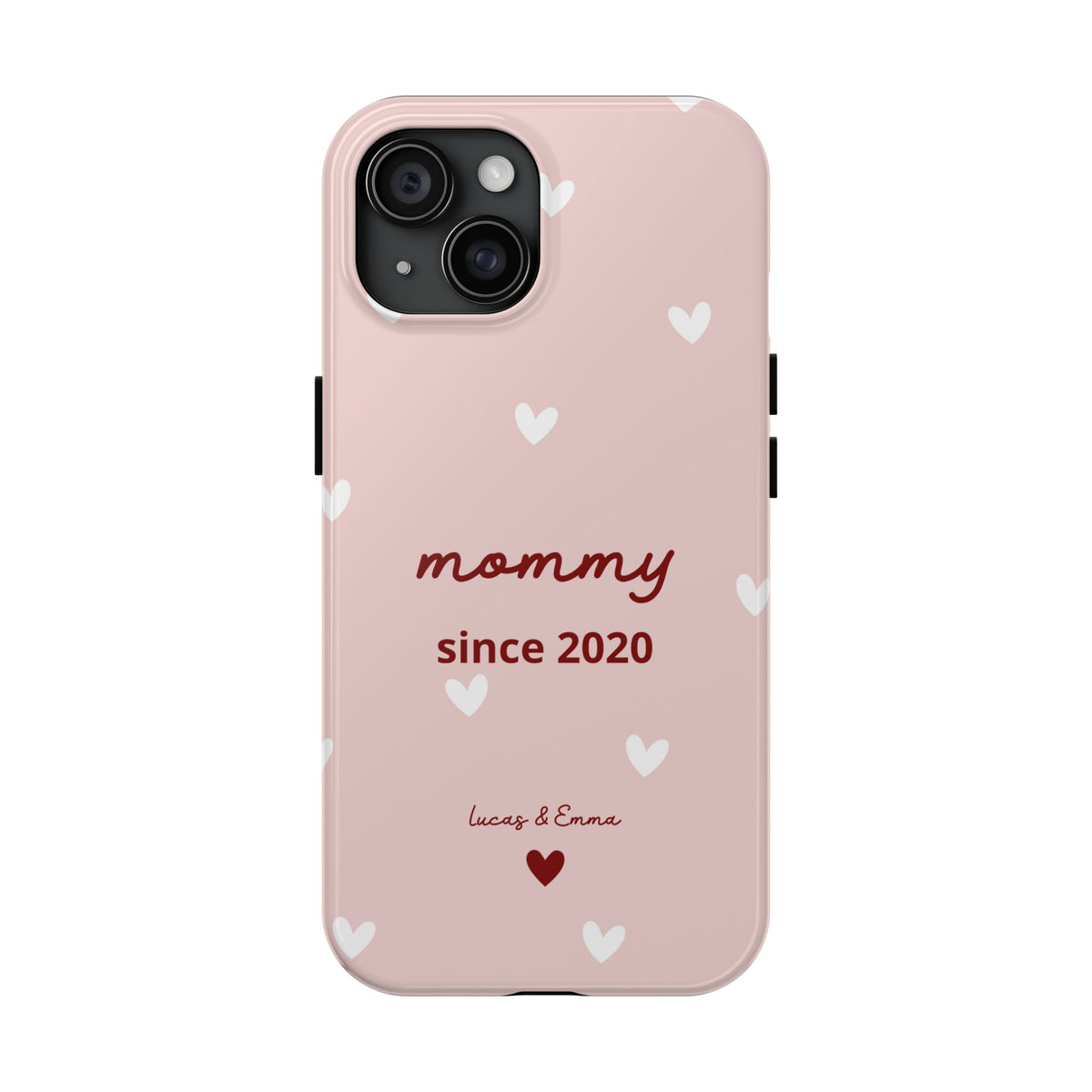 Funda de Teléfono para Mamá con Fecha y Nombres de los Hijos