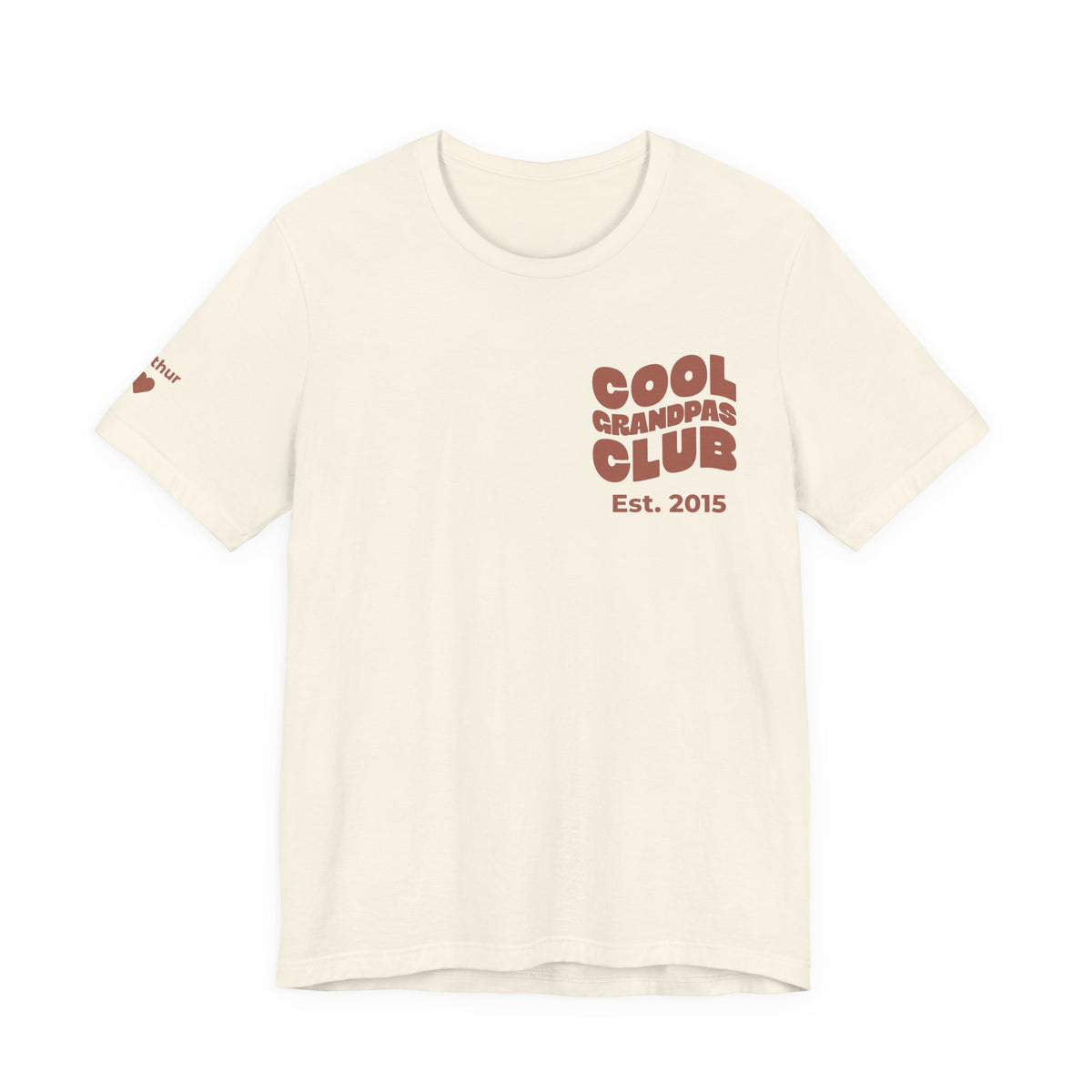 Camiseta Club de Abuelos Geniales y Nombres en las Mangas