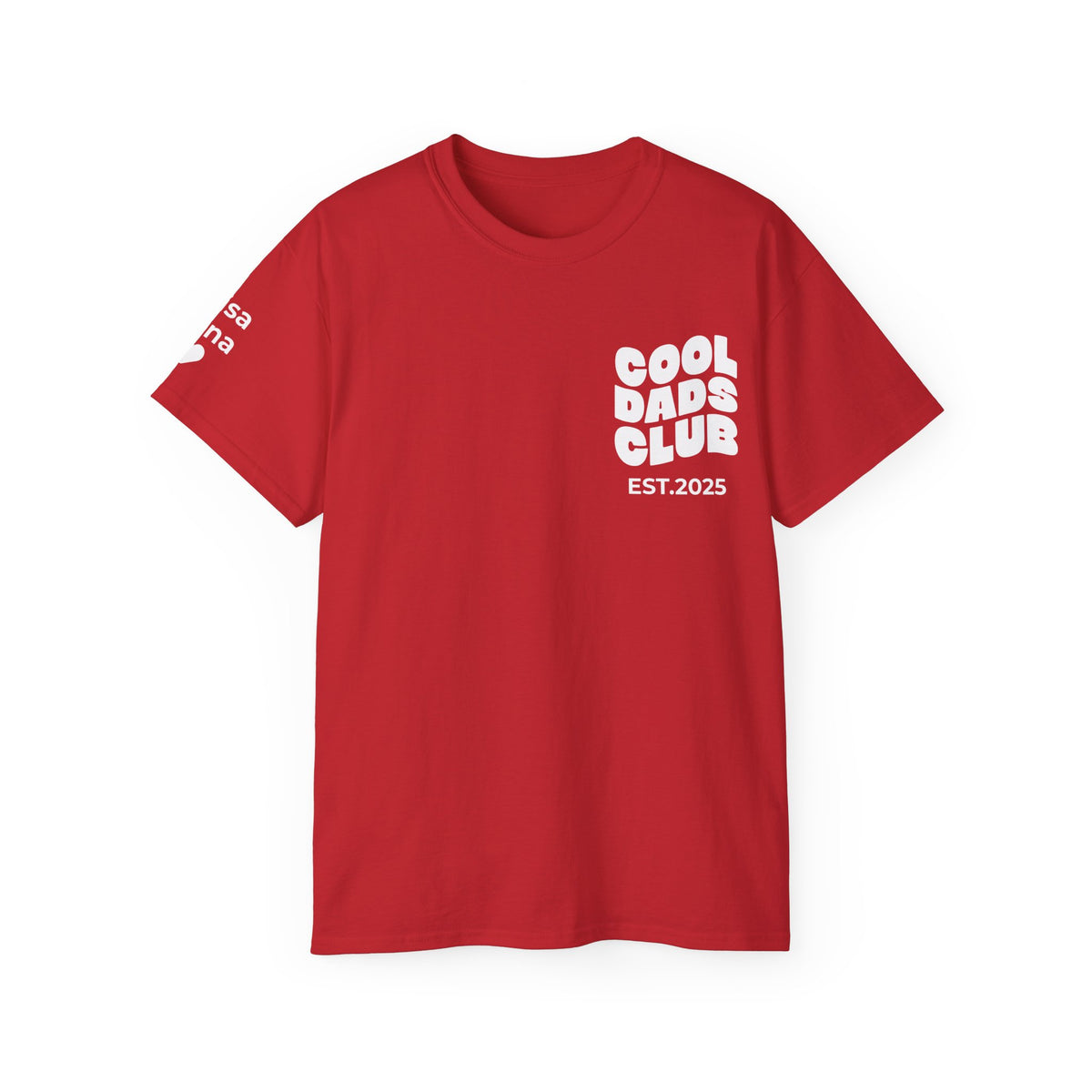 T-Shirt Cool Dads club and names on sleeve