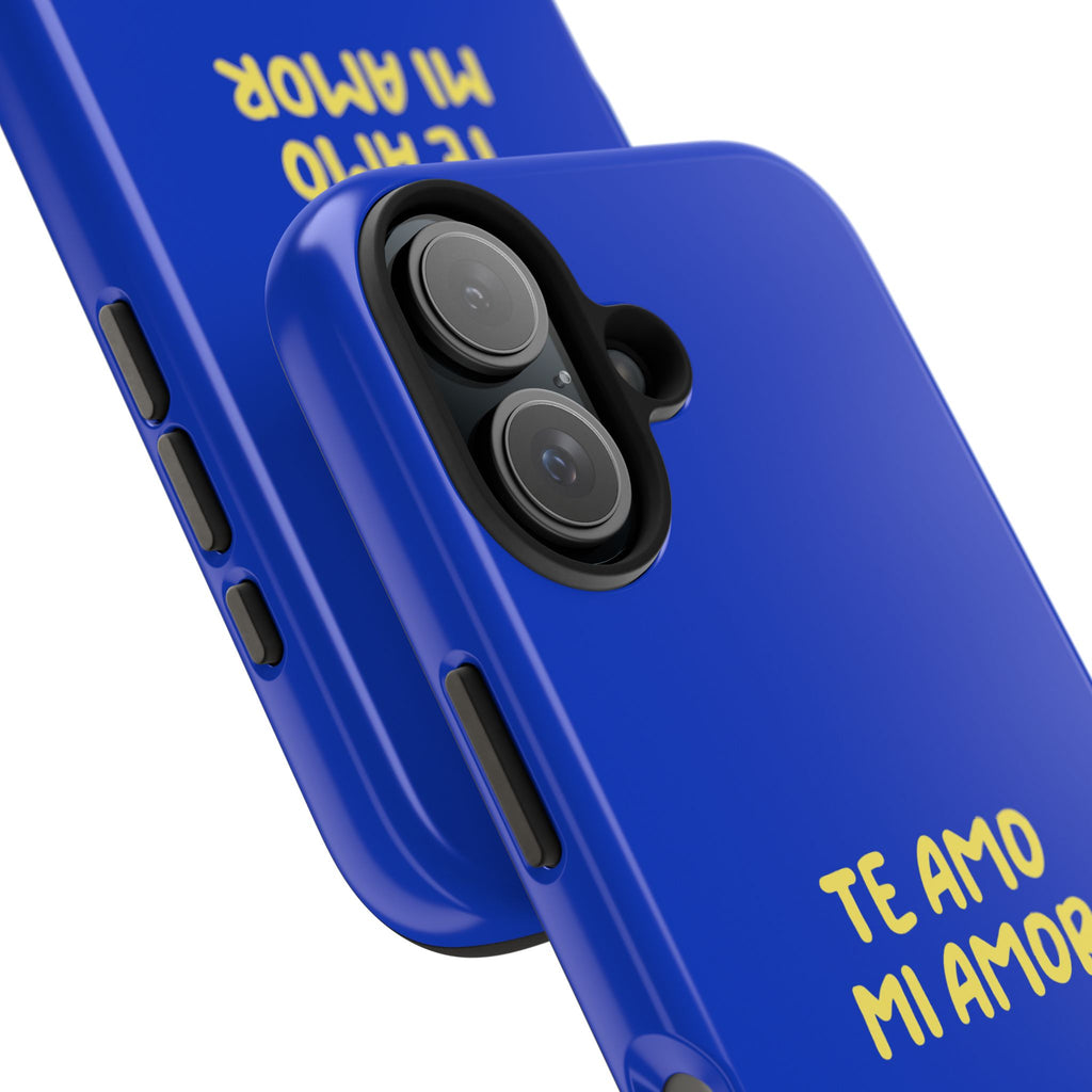 Funda para Teléfono Azul con Texto Personalizado