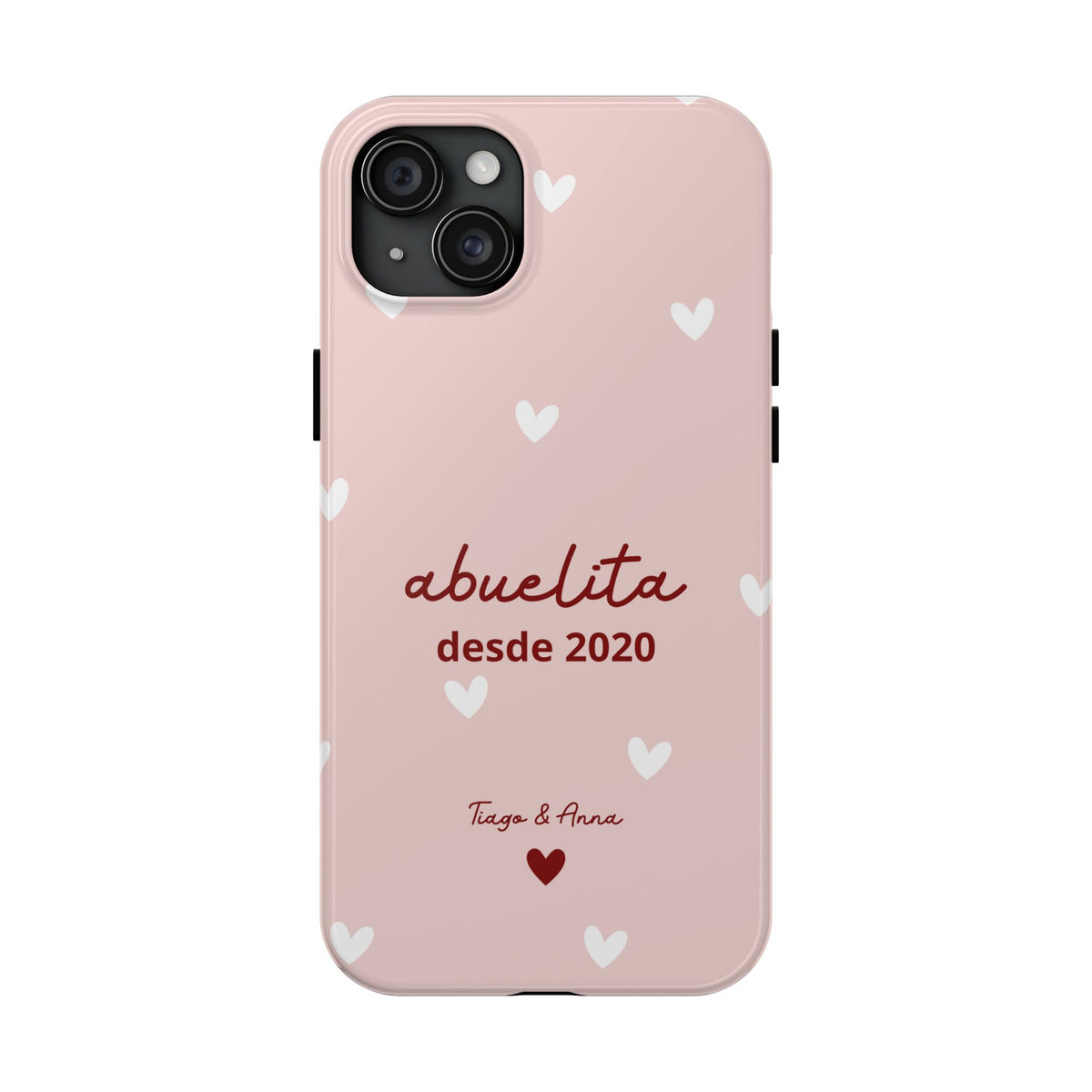 Funda personalizada de mamá o abuela con fecha y nombres