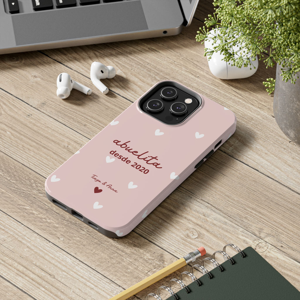 Funda Mamá o Abuelita Personalizada con Fecha y Nombres
