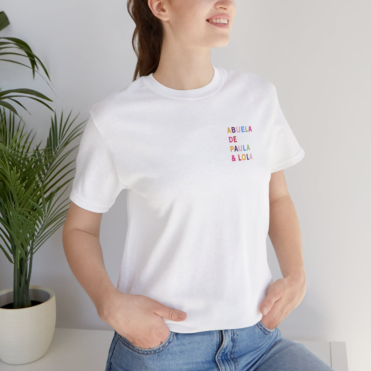 Camiseta multicolor personalizada para la abuela