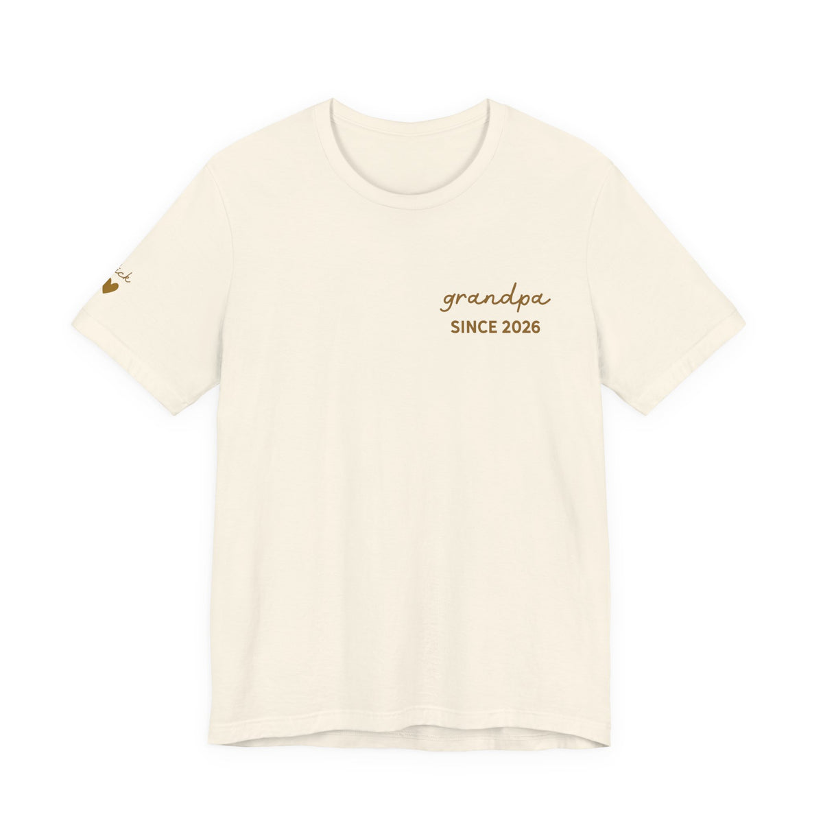 Camiseta personalizada "Abuelo desde" estampada con nombres