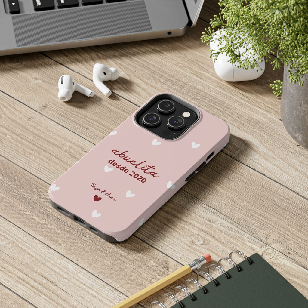 Funda Mamá o Abuelita Personalizada con Fecha y Nombres