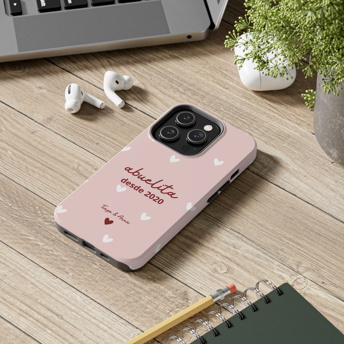Funda Mamá o Abuelita Personalizada con Fecha y Nombres