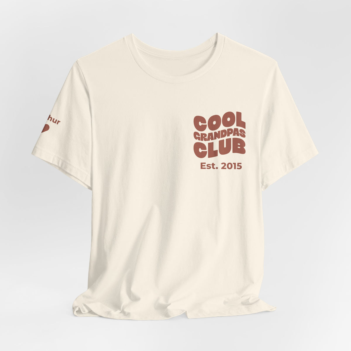 Camiseta Club de Abuelos Geniales y Nombres en las Mangas