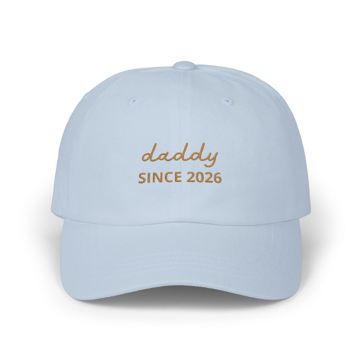 Gorra de papá con fecha bordada