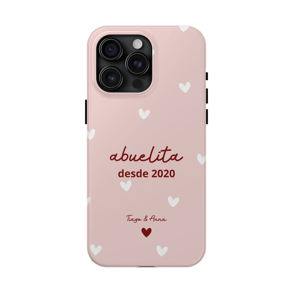 Funda personalizada de mamá o abuela con fecha y nombres