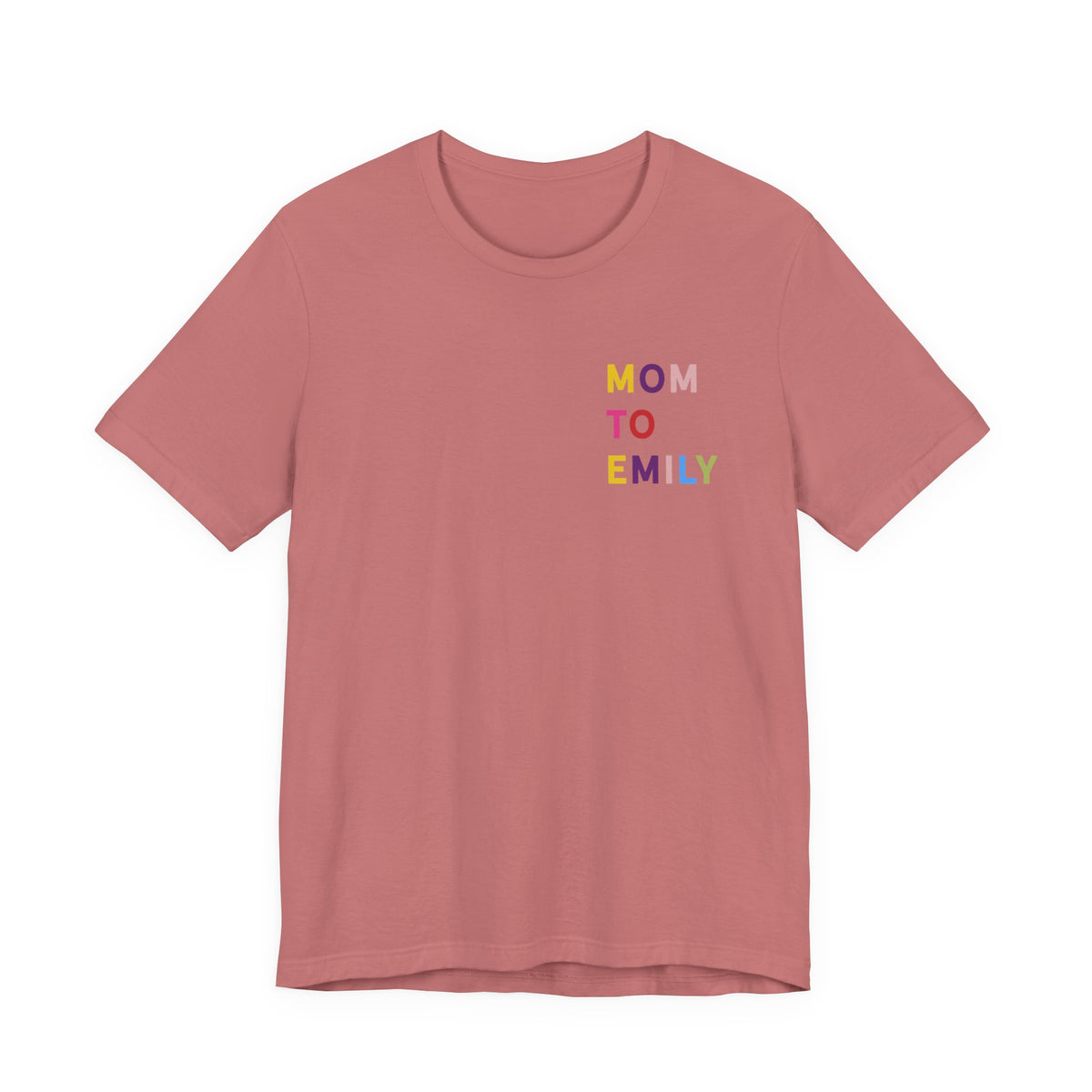 Camiseta multicolor con nombre de mamá