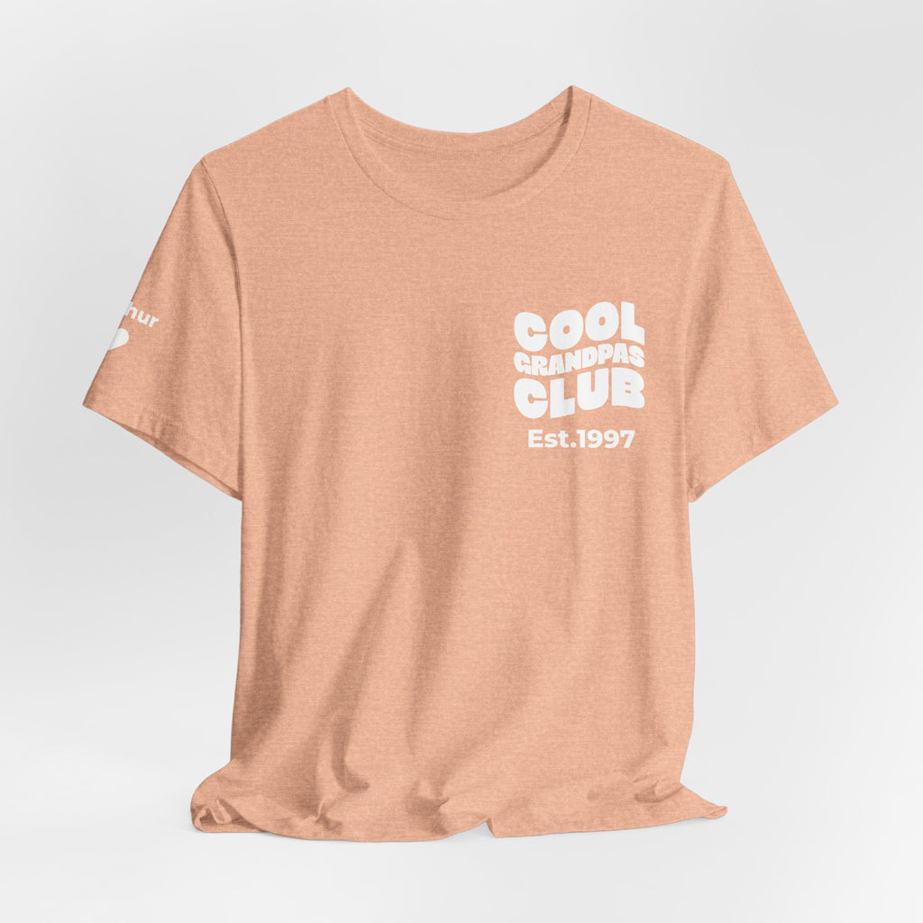 Camiseta Club de Abuelos Geniales y Nombres en las Mangas