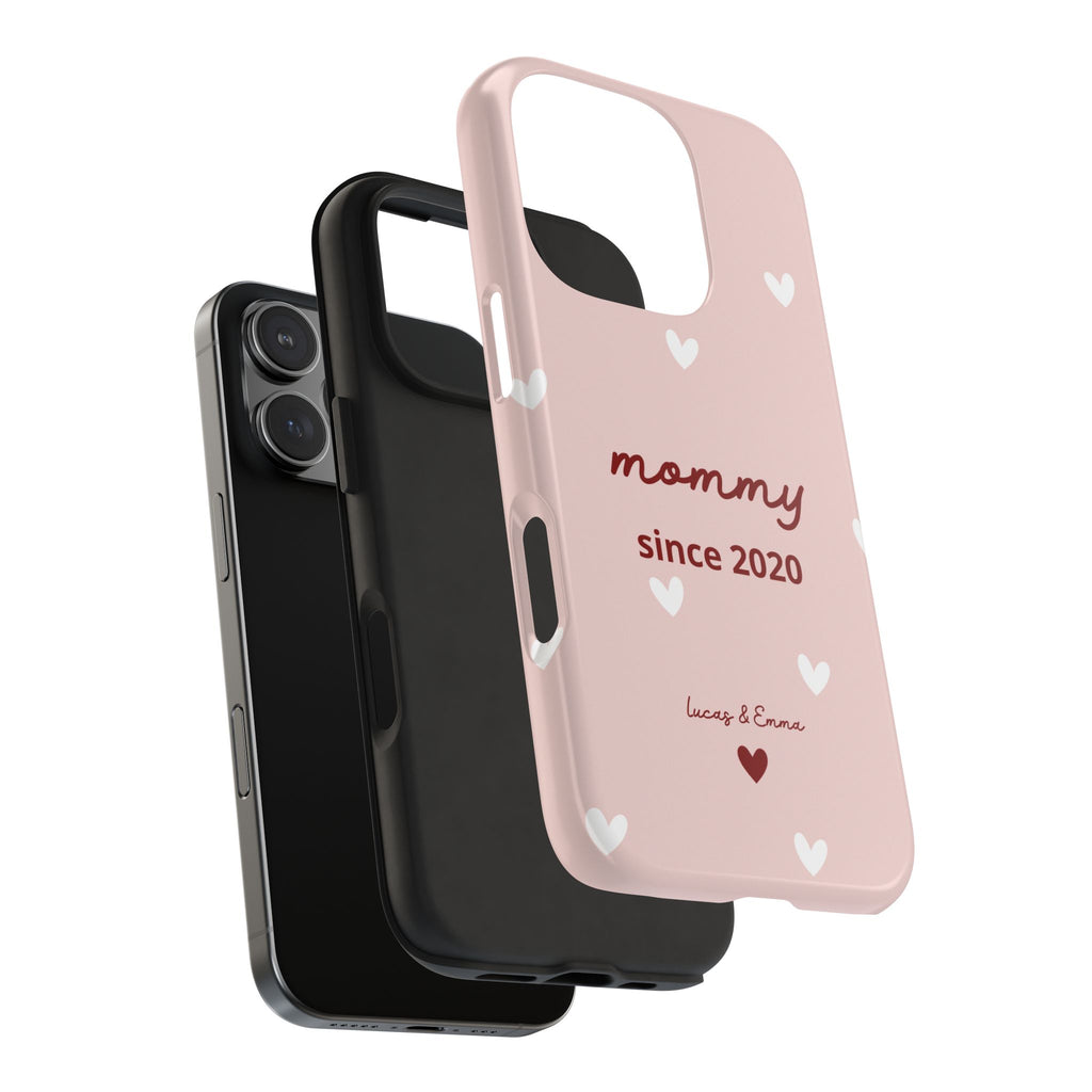 Funda de Teléfono para Mamá con Fecha y Nombres de los Hijos