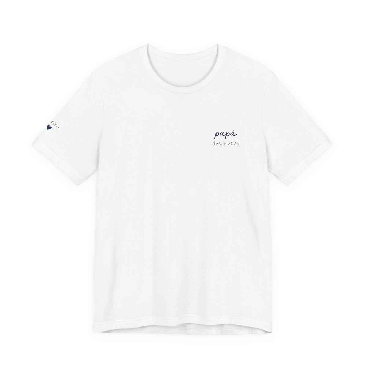 T-Shirt Papa Personnalisé Imprimé avec Date et Noms