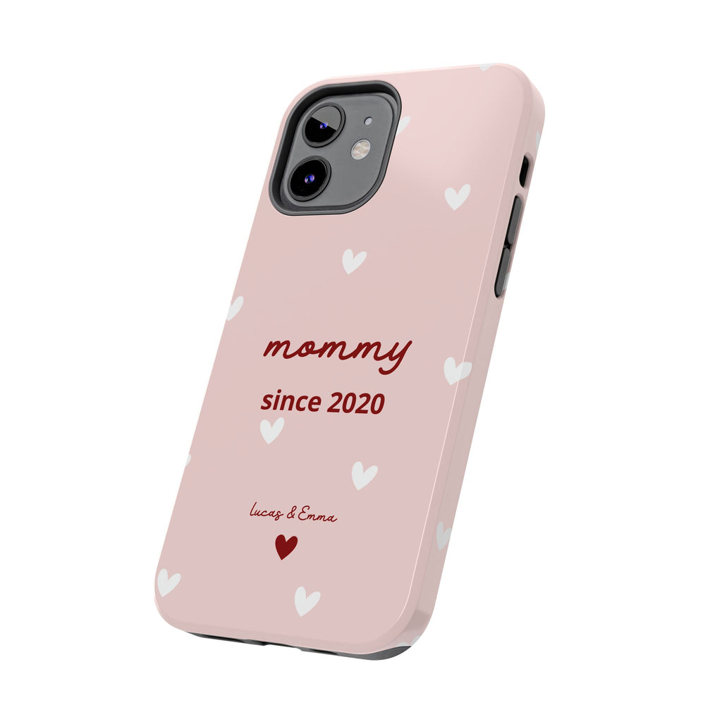Funda de Teléfono para Mamá con Fecha y Nombres de los Hijos