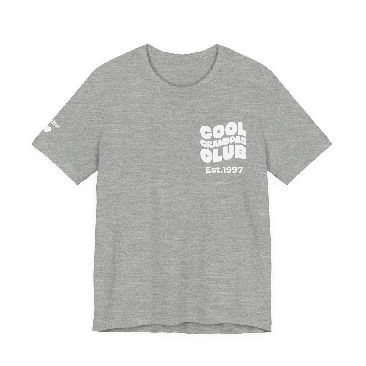 Camiseta Club de Abuelos Geniales y Nombres en las Mangas