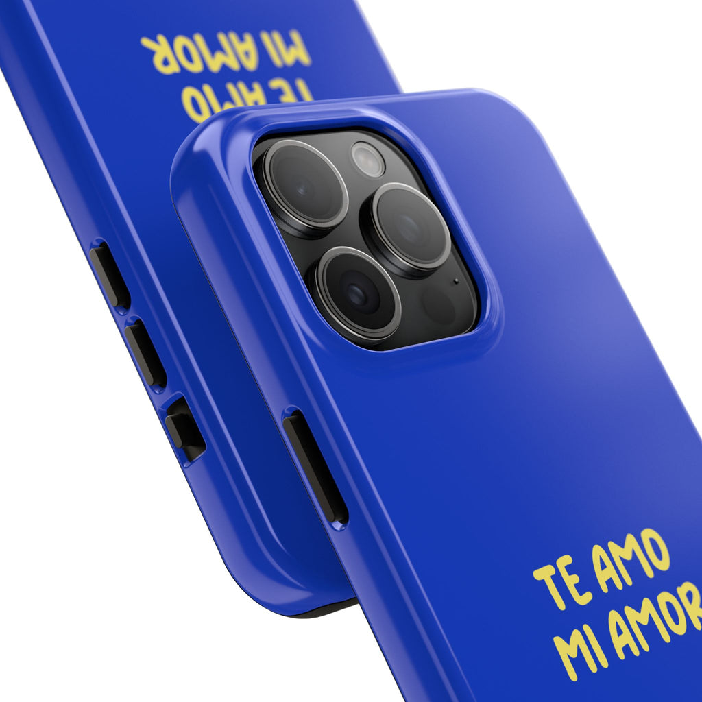 Funda para Teléfono Azul con Texto Personalizado