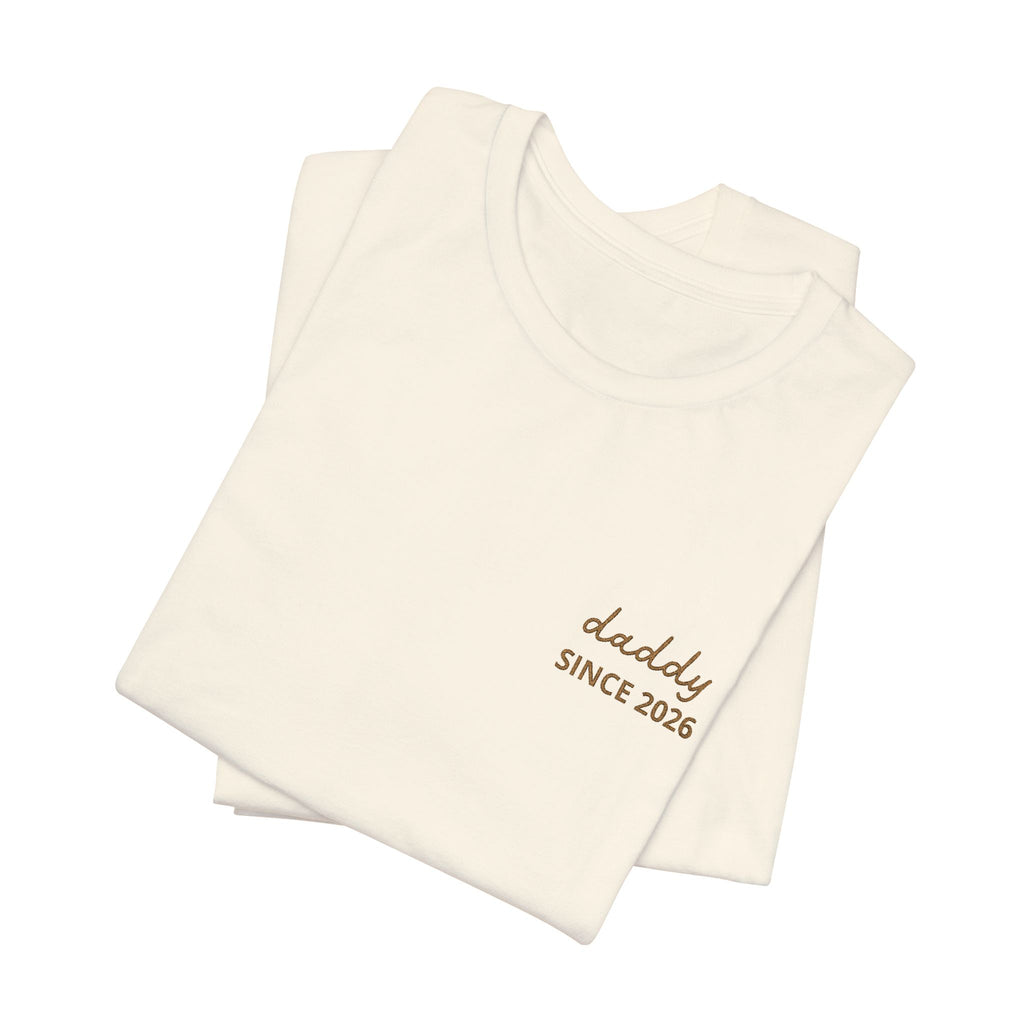Personalized Dad Since T-Shirt Embroidered with Names