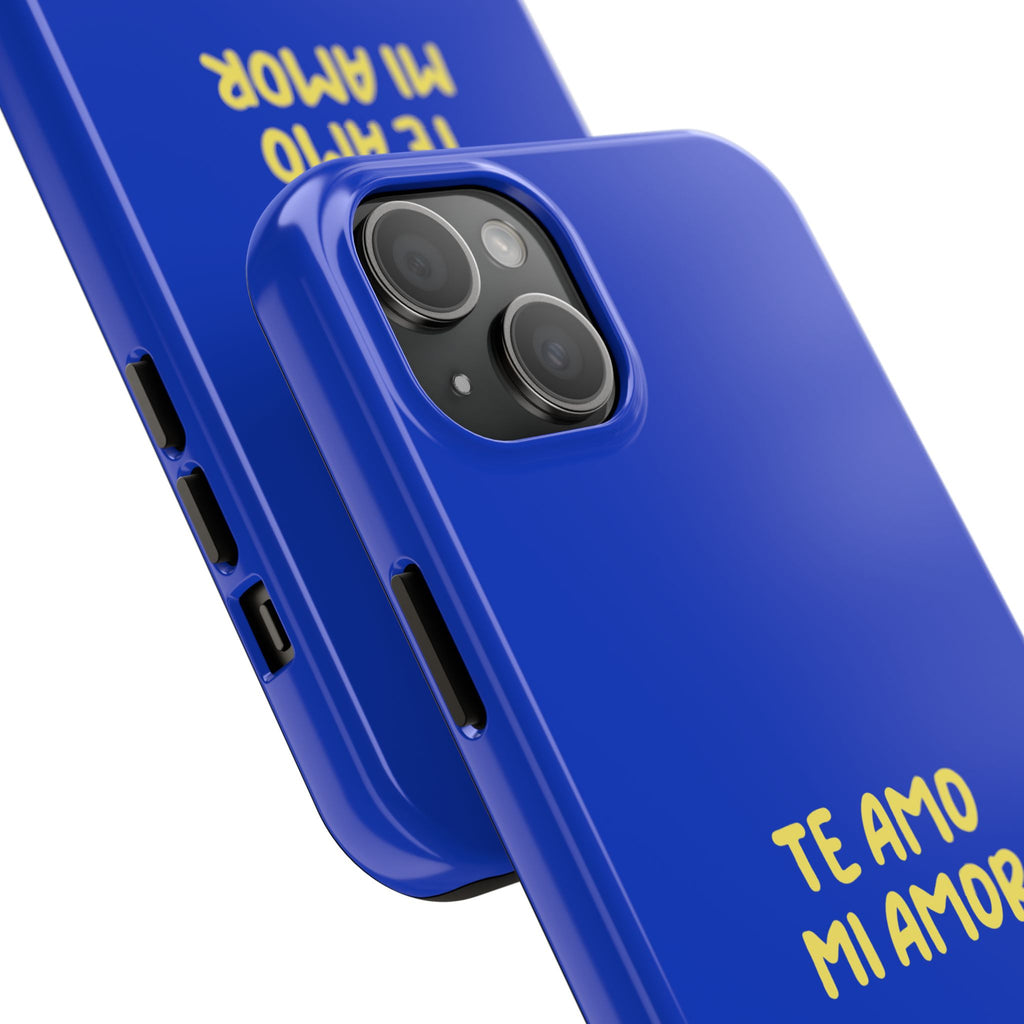 Funda para Teléfono Azul con Texto Personalizado